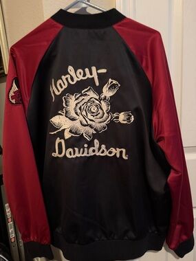 Harley-Davidson Black Logo Patch Bomber Jacket